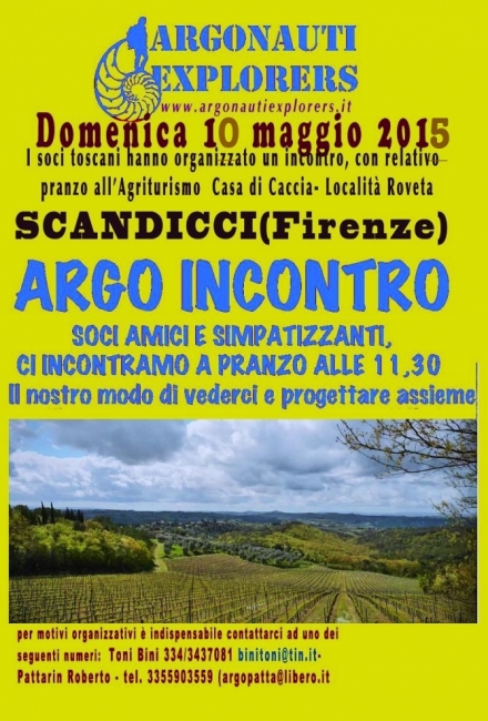 ARGORADUNO TOSCANO - Domenica 10 maggio 2015 -  ARGONAUTI  EXPLORERS