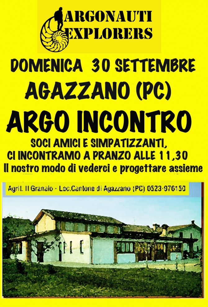 ARGORADUNO D'AUTUNNO - AGAZZANO (Piacenza)  Domenica 30 settembre 2012 -  ARGONAUTI  EXPLORERS