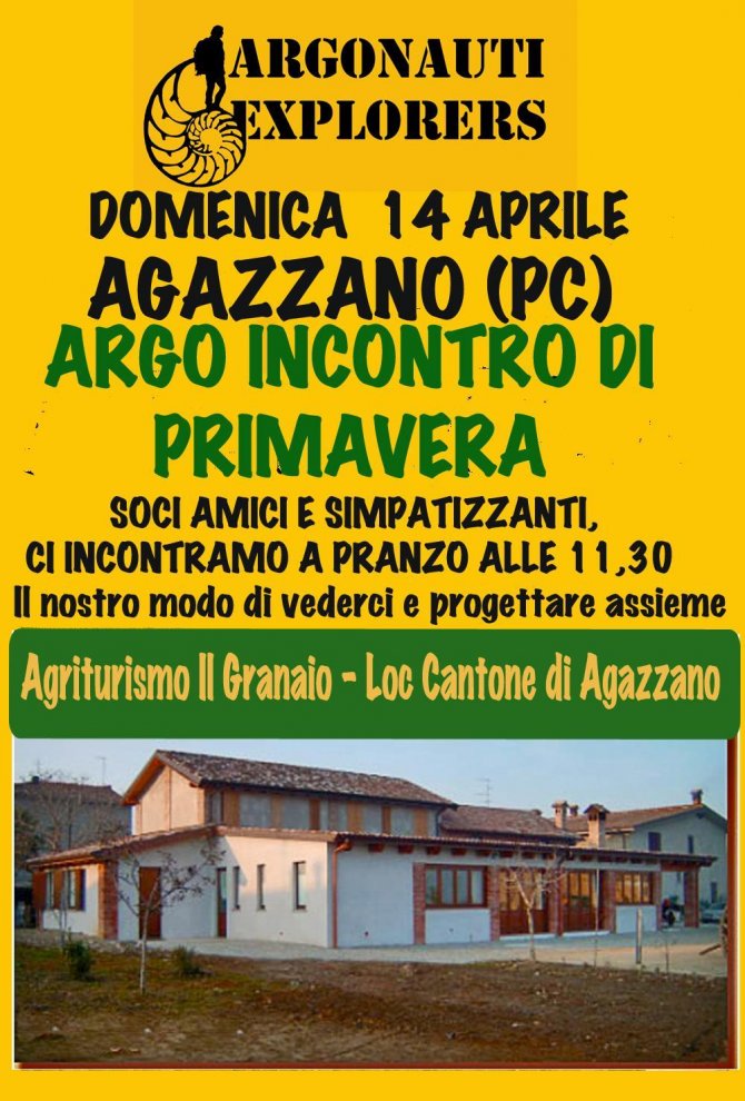 ARGORADUNO DI PRIMAVERA - AGAZZANO (Piacenza)  Domenica 14 aprile 2013 -  ARGONAUTI  EXPLORERS