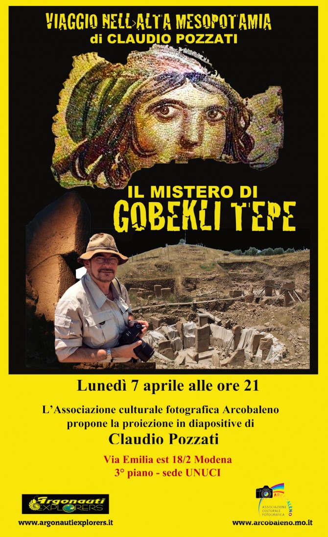 ALTA MESOPOTAMIA -Il mistero di GOBEKLI TEPE- Proiezione a Modena lunedì 7 Apri -  ARGONAUTI  EXPLORERS
