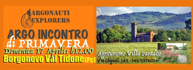 ARGO INCONTRO DI PRIMAVERA - 17 APRILE 016 - BORGONOVO VAL TIDONE -  ARGONAUTI  EXPLORERS