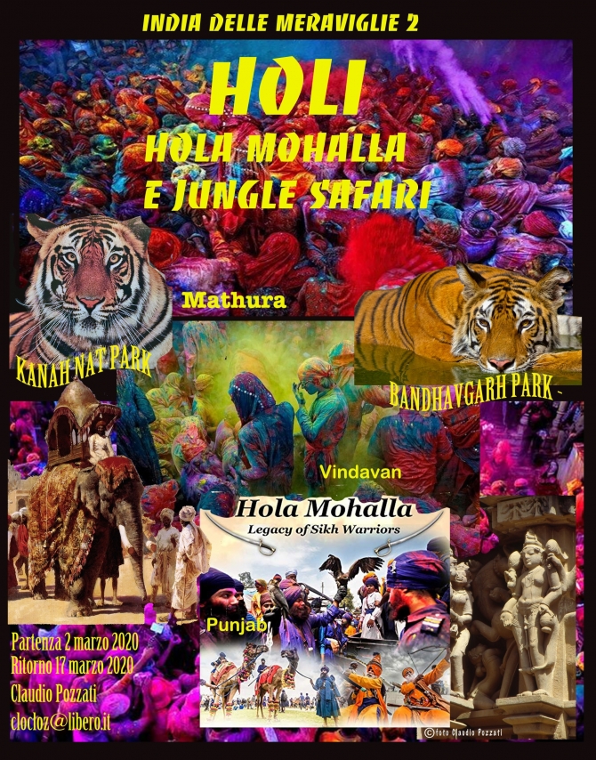 INDIA - HOLI, HOLA MOHALLA E JUNGLE SAFARI - 2 marzo 2020 ANNULLATO -  ARGONAUTI  EXPLORERS